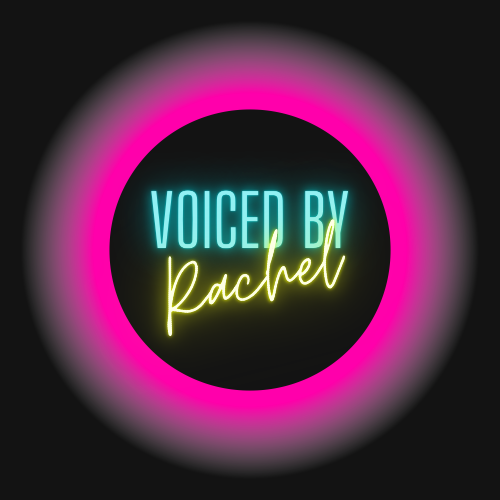Logo for Voiced by Rachel
