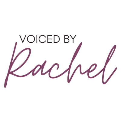 Logo for Voiced by Rachel